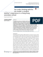 Facilitating Higher-Order Thinking With The Flipped Classroom Model: A Student Teacher's Experience in A Hong Kong Secondary School