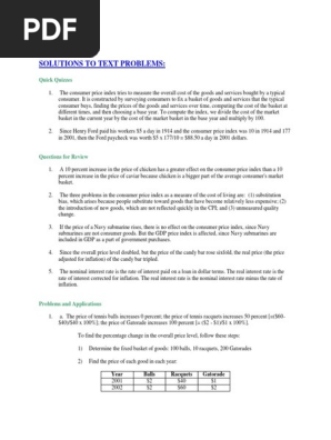Solution Macroeconomics For Chapter 24 3th Editon Mankiw Measuring The Cost Of Living Pdf Real Interest Rate Interest