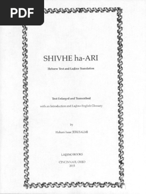 Shivhe Pdf Kabbalah Hebrew Language