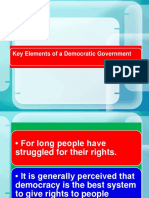 Key Elements of A Democratic Governmen