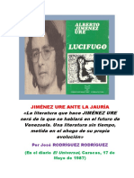 Jiménez Ure Ante La Jauría (Por José Sant Roz)