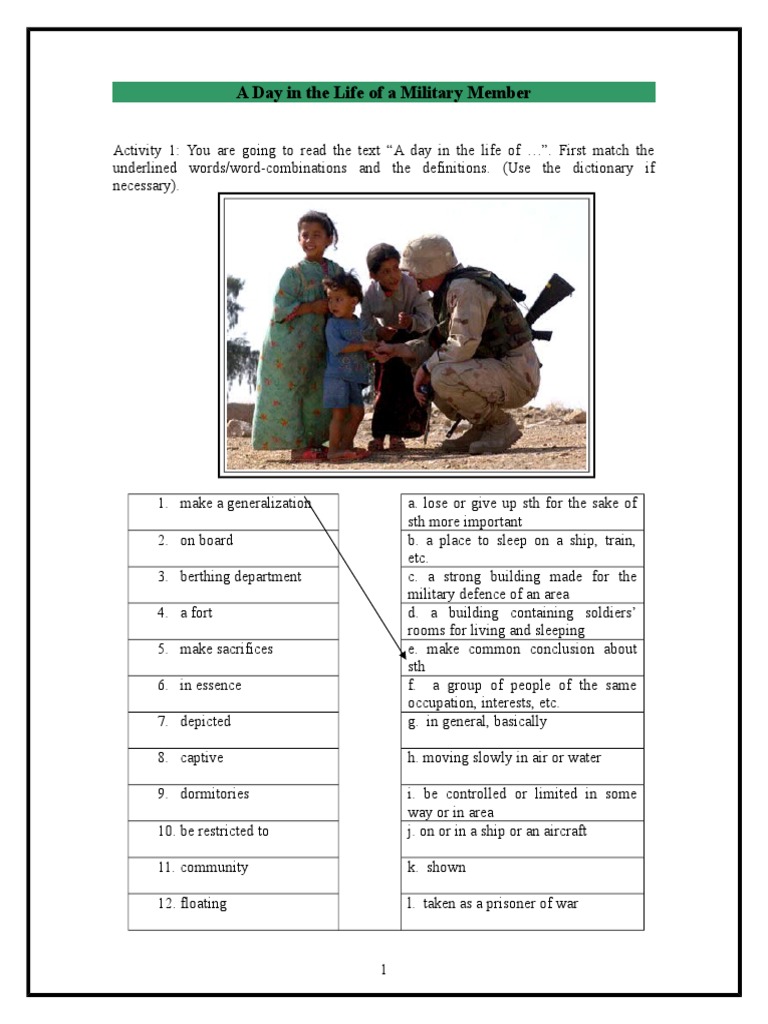 A Day in The Life of A Military Member | PDF | Sailor | United States ...