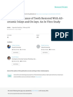 Fracture Resistance of Teeth Restored by Indirect Restoration