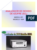 M100a - Analizador de Dioxido de Azufre