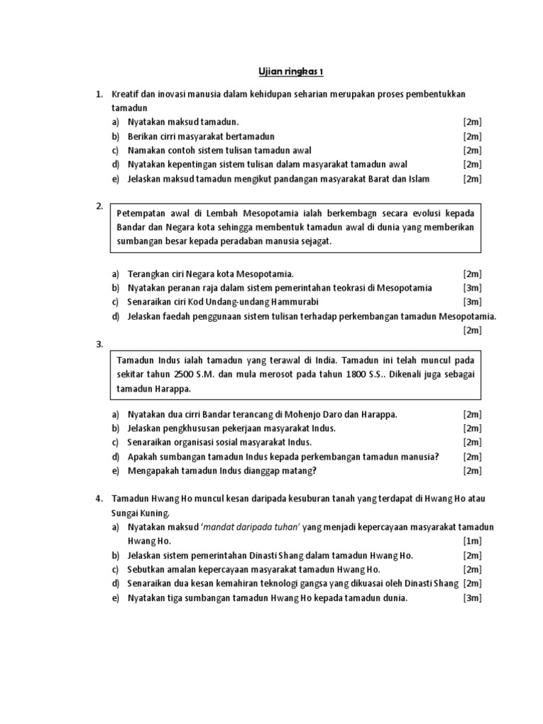 Ujian Ringkas 1 Pdf