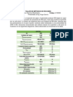 Solución Taller de Métodos de Recobro