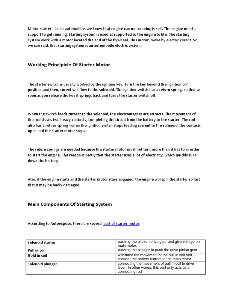 Motor Starter Components and Function | PDF | Electric Motor | Components