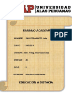 Trabajo Academico: Educacion A Distacia