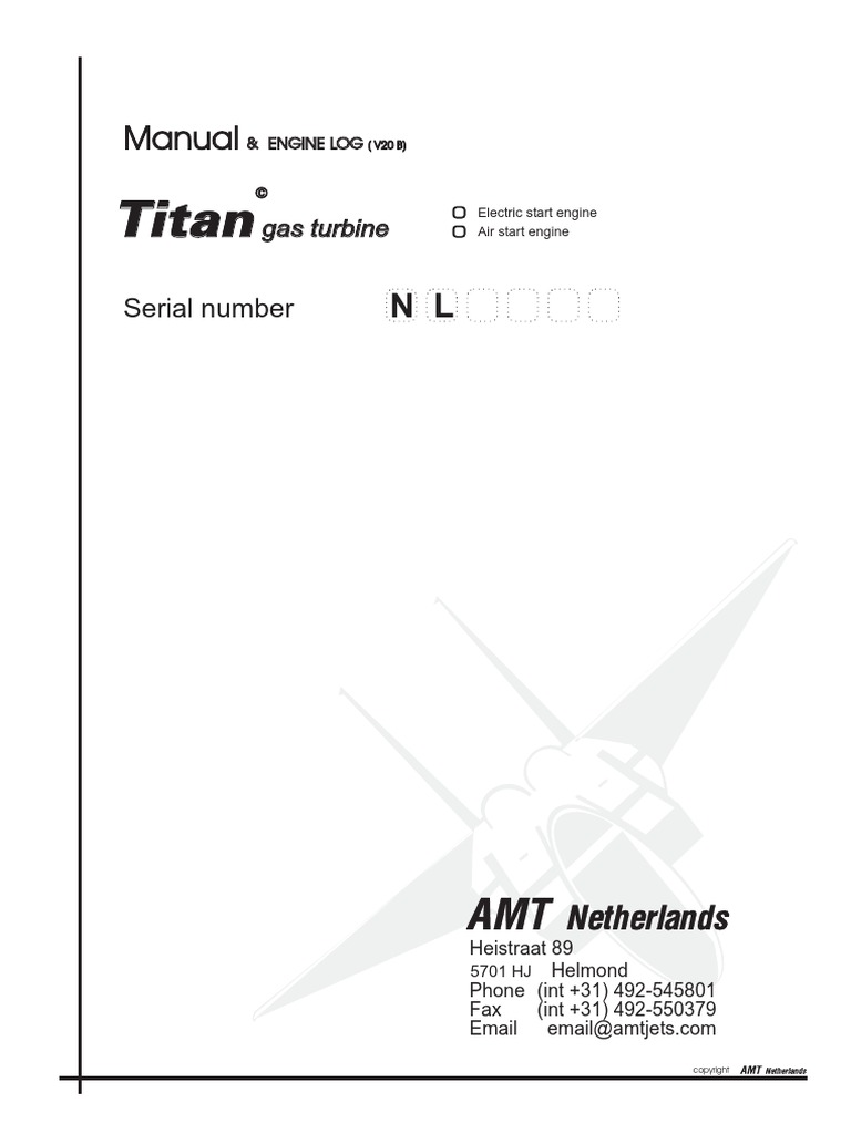 AMT Titan Manual V20B PDF Jet Fuel Throttle