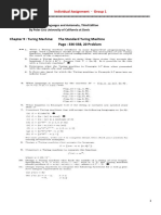 Chapter 9: Turing Machine: The Standard Turing Machine Page: 336-338, 20 Problem