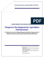 Manpower Development For Agriculture Entrepreneurs: Labor Market Intelligence Report