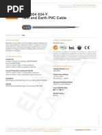 Bs 6004 624 y Twin and Earth PVC Cable