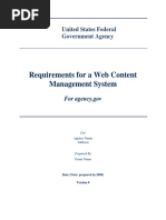 Requirements For A Web Content Management System: United States Federal Government Agency