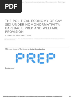 The Political Economy of Gay Sex Under Homonormativity - Bareback, PrEP and Welfare Provision - Society & Space