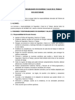 Funciones y Responsabilidades en Seguridad y Salud en El Trabajo