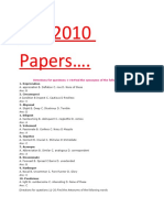 TCS 2010 Papers .: Directions For Questions 1-10:find The Synonyms of The Following Words
