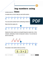 Ma01line E1 F Subtracting Numbers Using Number Lines