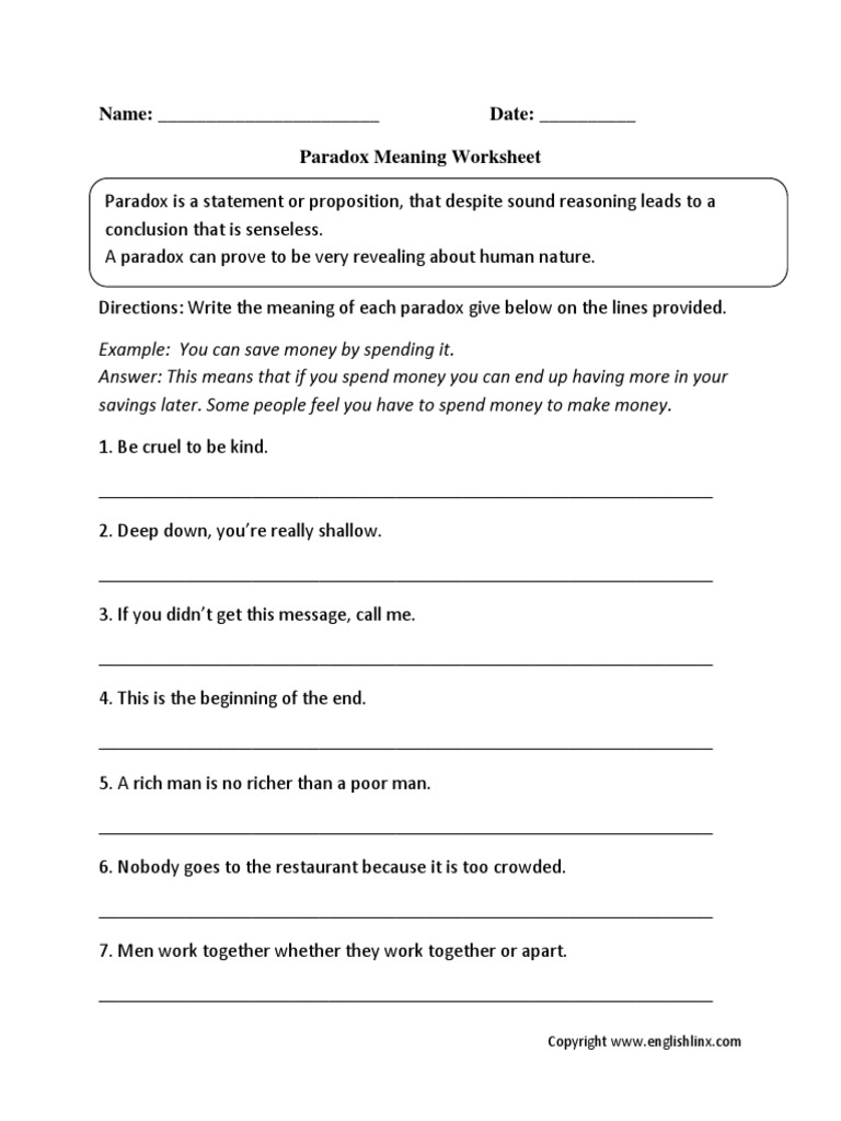 paradox meaning worksheetpdf philosophical methodology logic