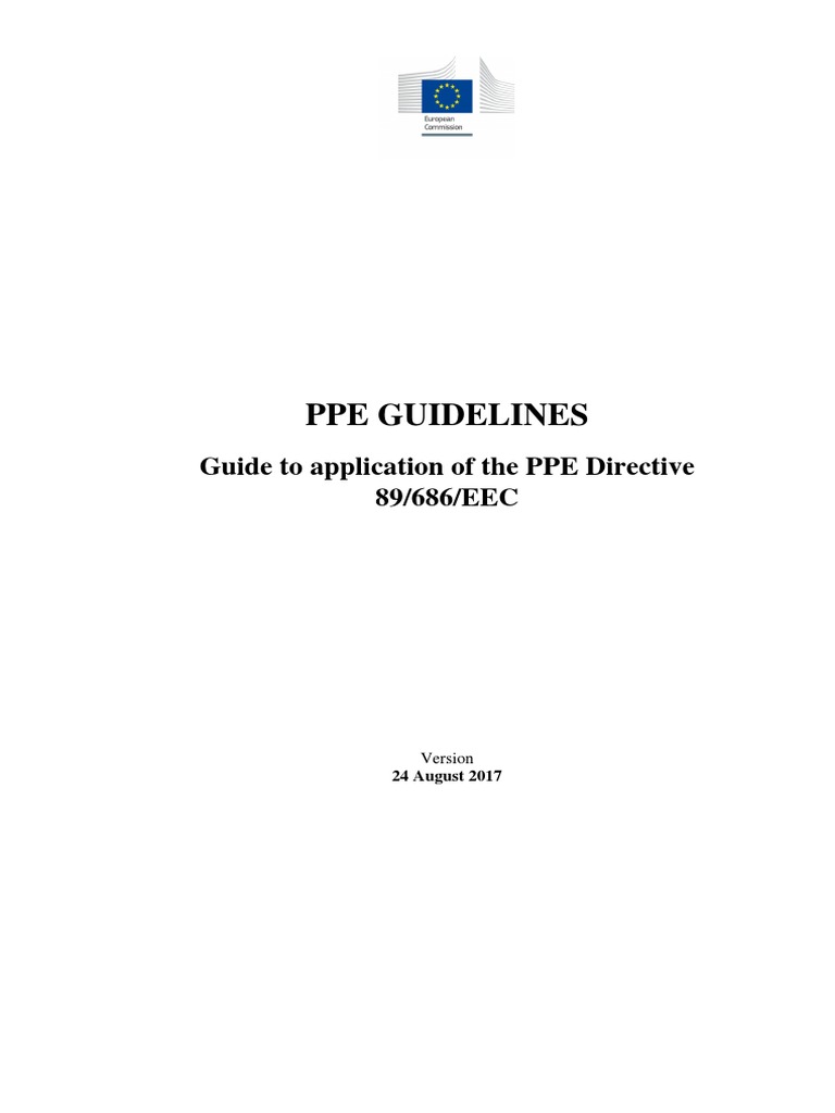 PPE Directive 89/686/EEC Guidelines | PDF | Personal Protective ...
