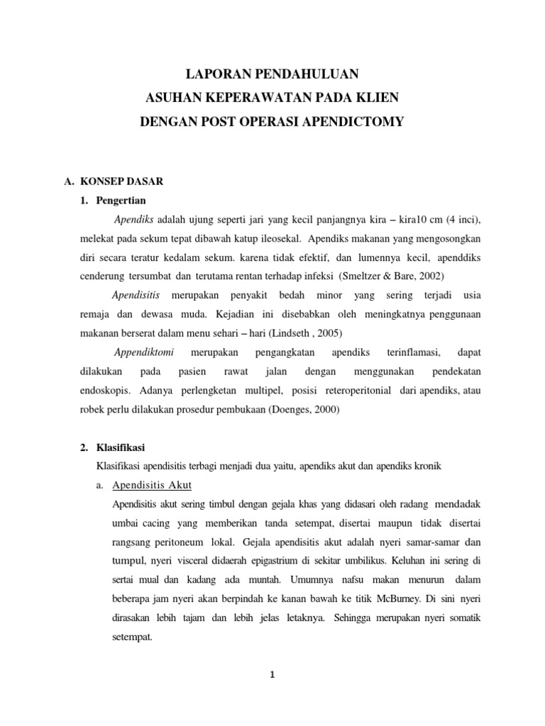 LAPORAN PENDAHULUAN APENDIKTOMI PDF