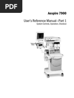 Datex-Ohmeda Aespire 7900 Anaesthesia Machine - User Reference Manual 1 PDF