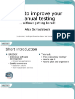 How To Improve Your Manual Testing - 0