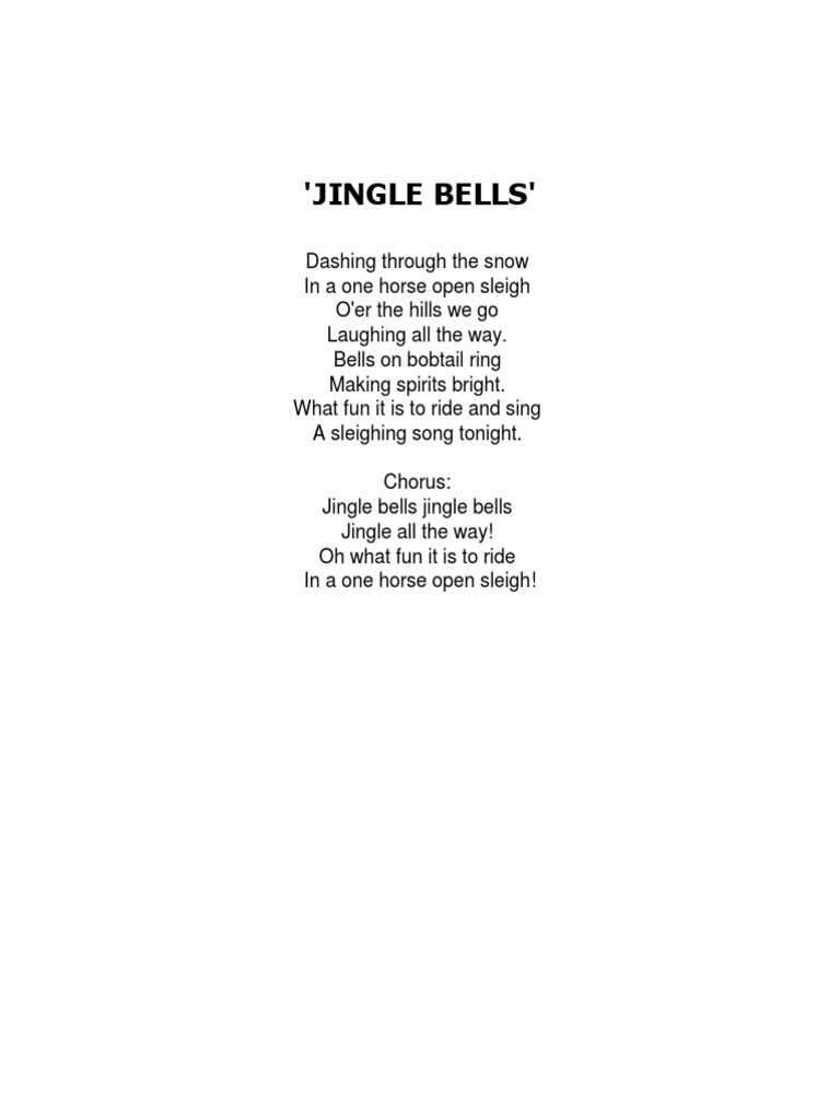 Jingle Bells PDF Poetry