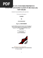 Download Project on Customer Preferences of Big Bazaar GYAN by kaushalsharma2488 SN36817709 doc pdf