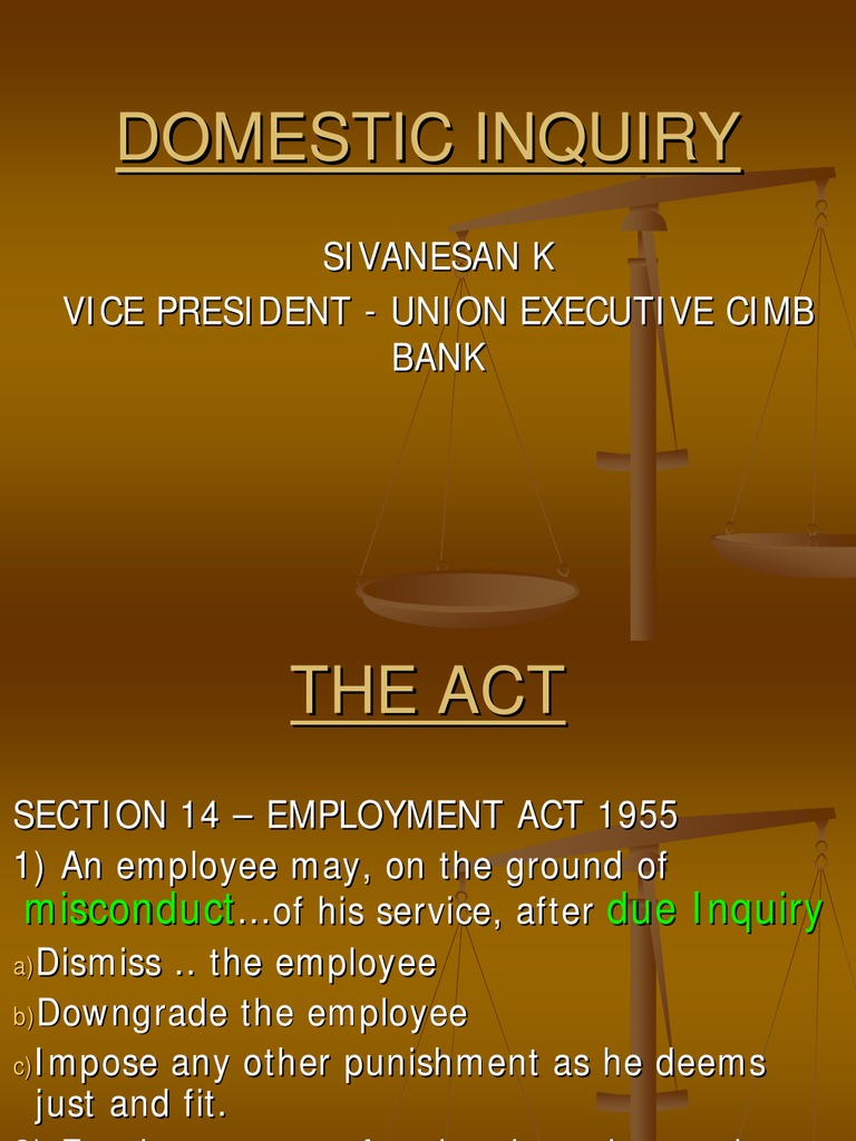 The Process of Domestic Inquiry | Witness | Plea | Free 30-day Trial ...