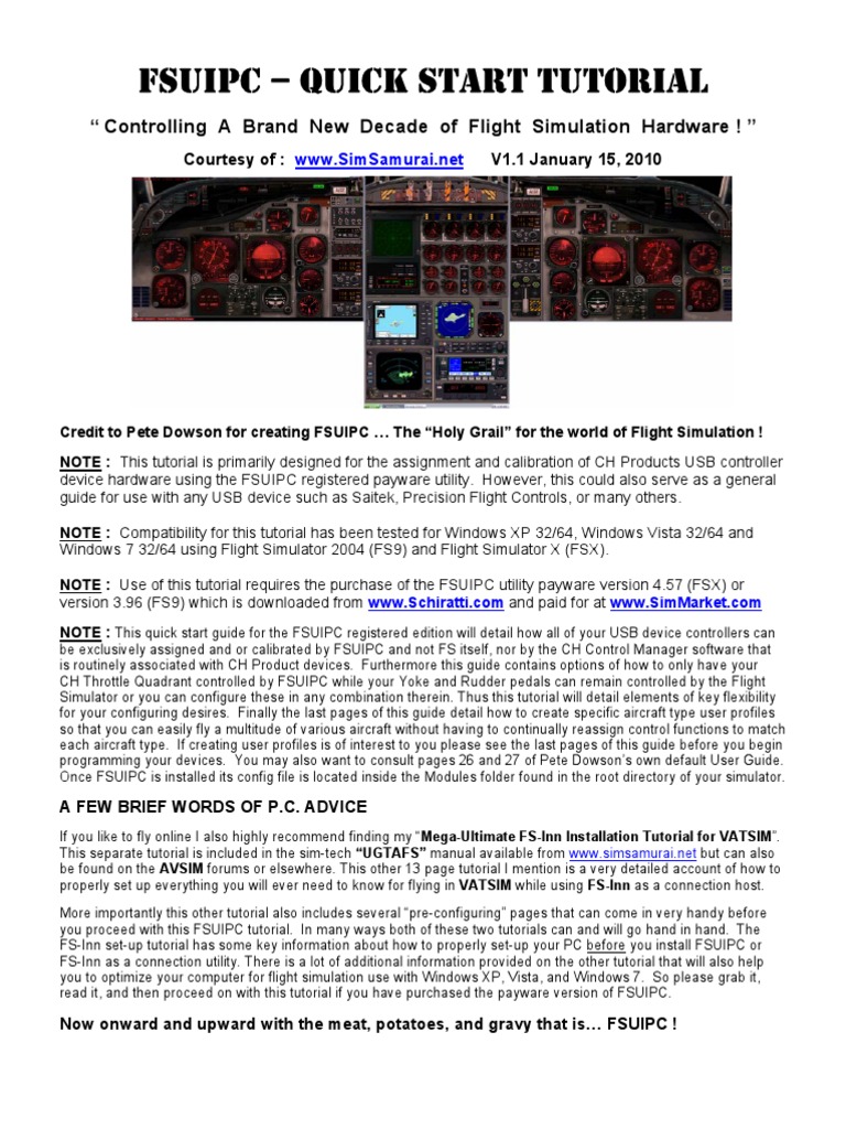 Simsamurai Fsuipc Tutorial Download Free PDF Aircraft Flight Control System Throttle
