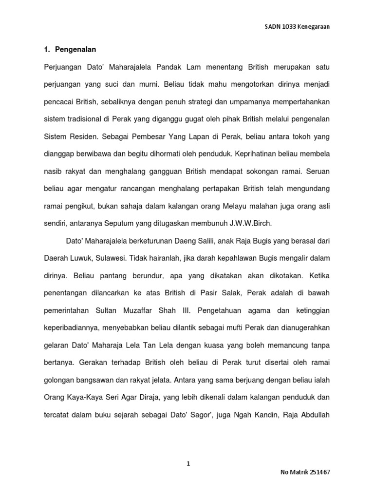 Perjuangan Dato Pdf