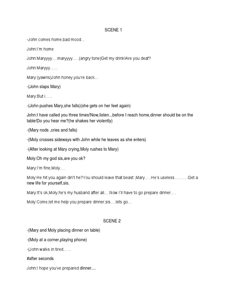 Unicorn in The Garden An Adaptation Drama Script PDF