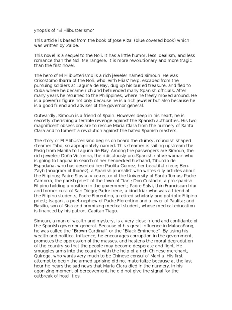 El filibusterismo reflection picture