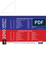 Highland Park and Deerfield High Schools' Varsity Football Schedules!