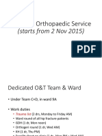 New Geriatric Orthopaedic Services