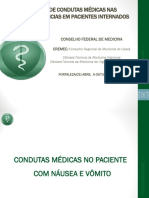 Condutas Médicas No Paciente Com Naúseas e Vômitos - Curso de Condutas Médicas Nas Intercorrências em Paciente Internado - cremEC