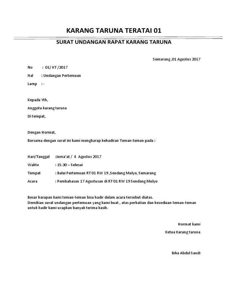 Karang Taruna Teratai 01
