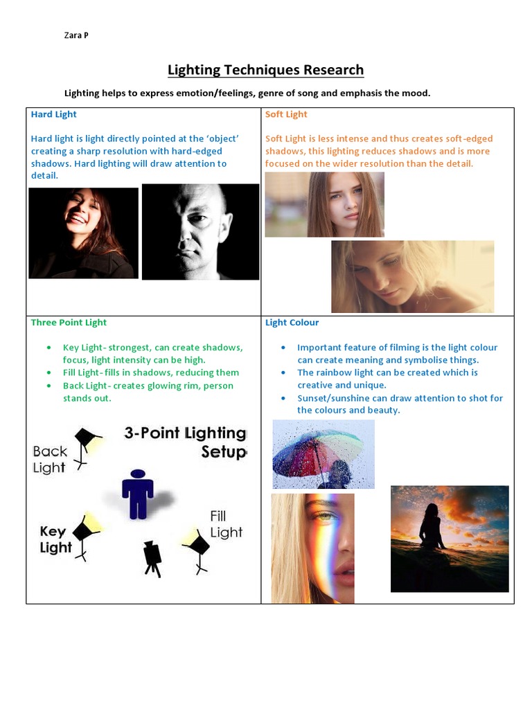Music Video Lighting Guide | PDF