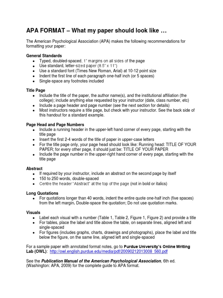 research design apa format