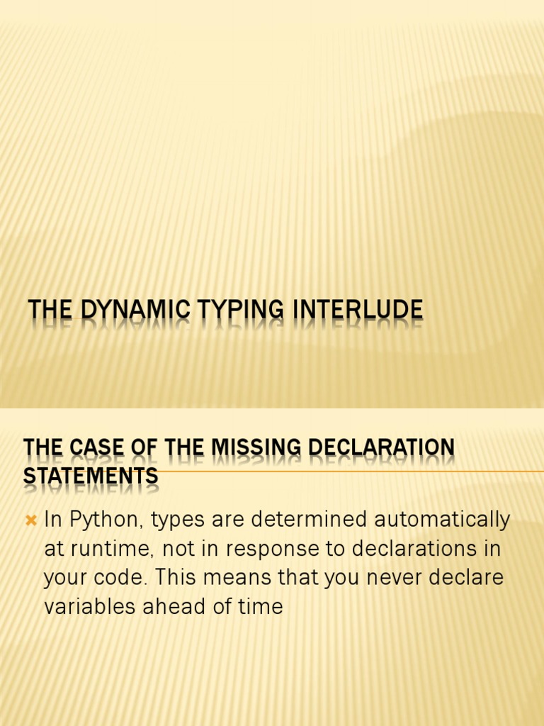 Understanding Python's Dynamic Typing | PDF | Variable (Computer ...