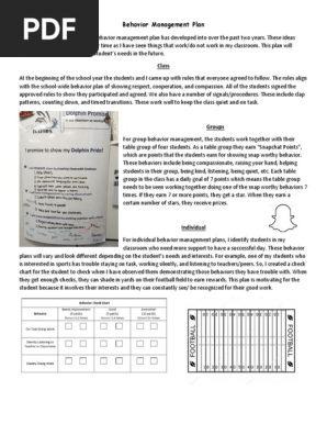 behavior management plan