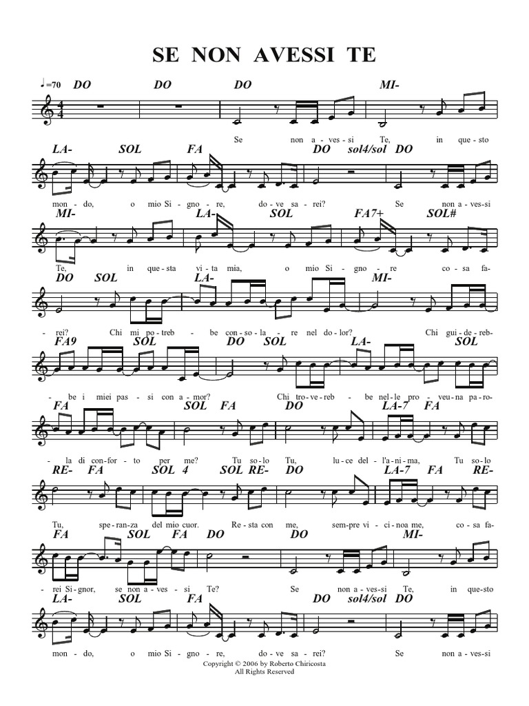 Se Non Avessi Te Pdf