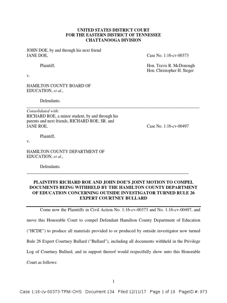 Fed Suit Motion For Bullard Investigation PDF AttorneyClient