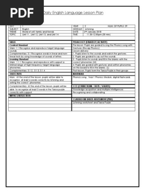 Year 2 Phonics Lesson Plan