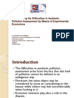 Investigating The Difficulties in Aesthetic Pollution Assessment by Means of Experimental Economics