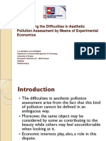Investigating The Difficulties in Aesthetic Pollution Assessment by Means of Experimental Economics