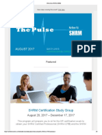 AUGUST 2017: SHRM Certification Study Group