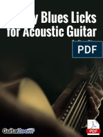 3 Easy Blues Licks for Acoustic Guitar Tab Book Online