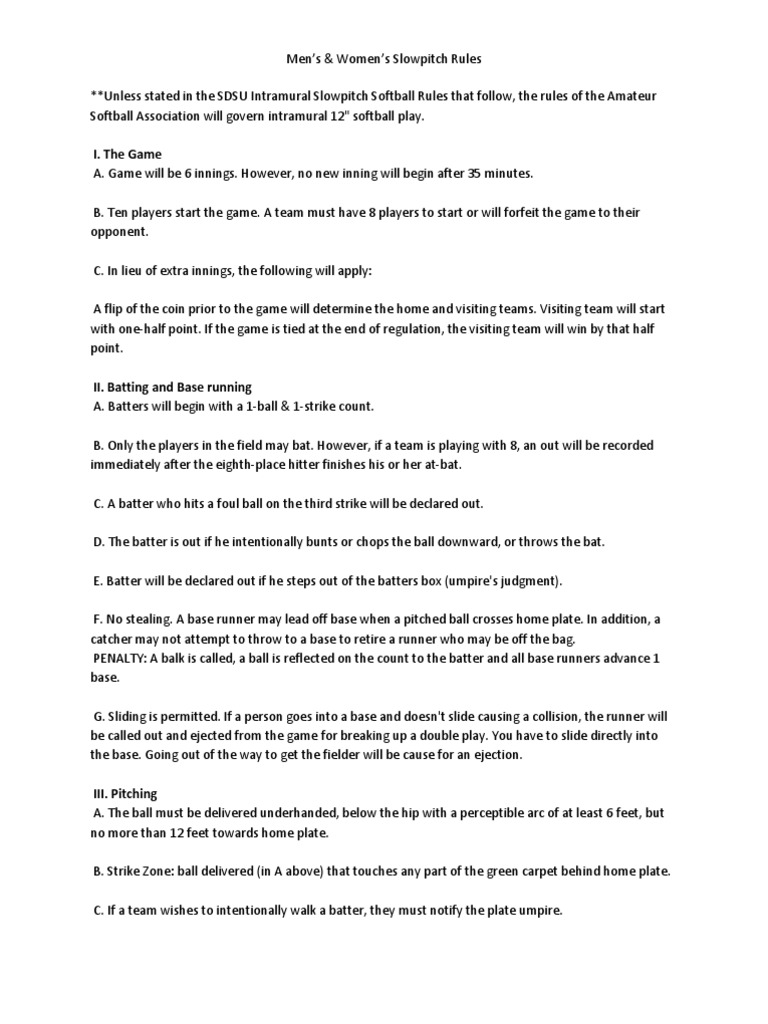softball-rules-softball-baseball-field-free-30-day-trial-scribd