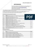 Biotechnology: Catalog Term: Fall 2017 Total Units Required 120